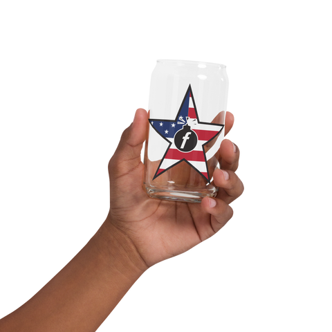 FBomb Patriot Can-shaped glass