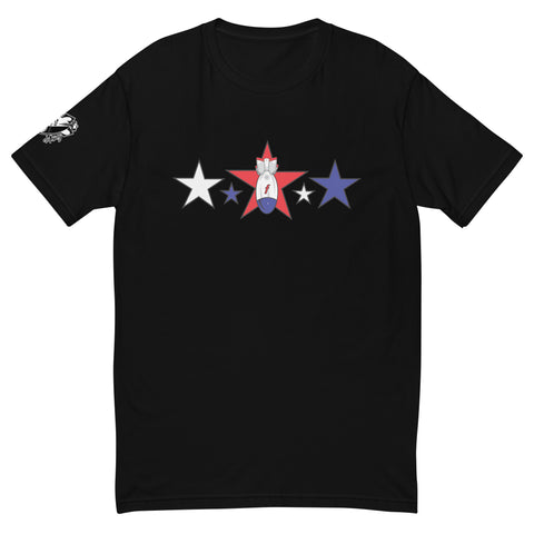 3 Star FBomb Short Sleeve fitted T-shirt