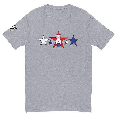 3 Star FBomb Short Sleeve fitted T-shirt