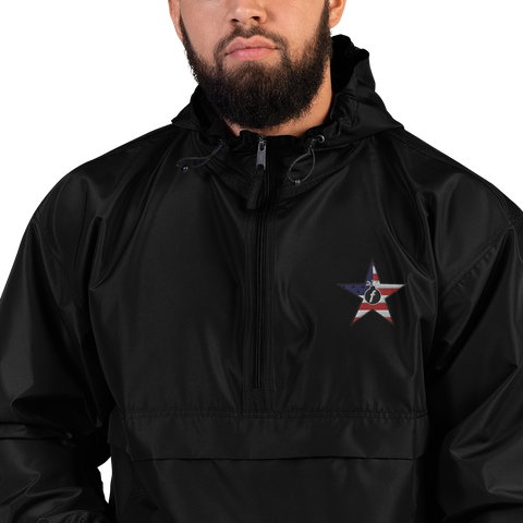 Embroidered FBomb Patriot Champion Packable Jacket