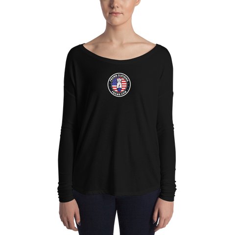 Patriot FBomb Logo Ladies' Long Sleeve Tee (dark)