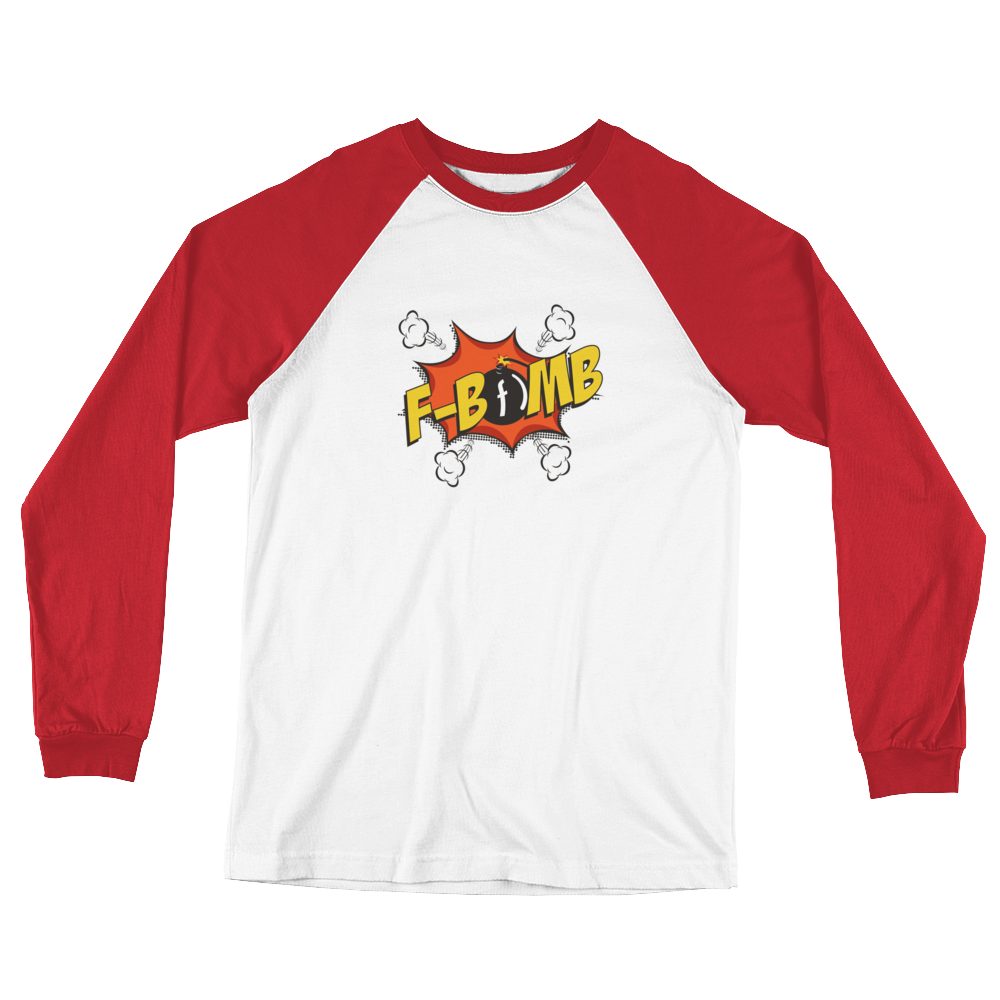 Dreamlove Cartoon FBomb Long Sleeve Baseball T-Shirt