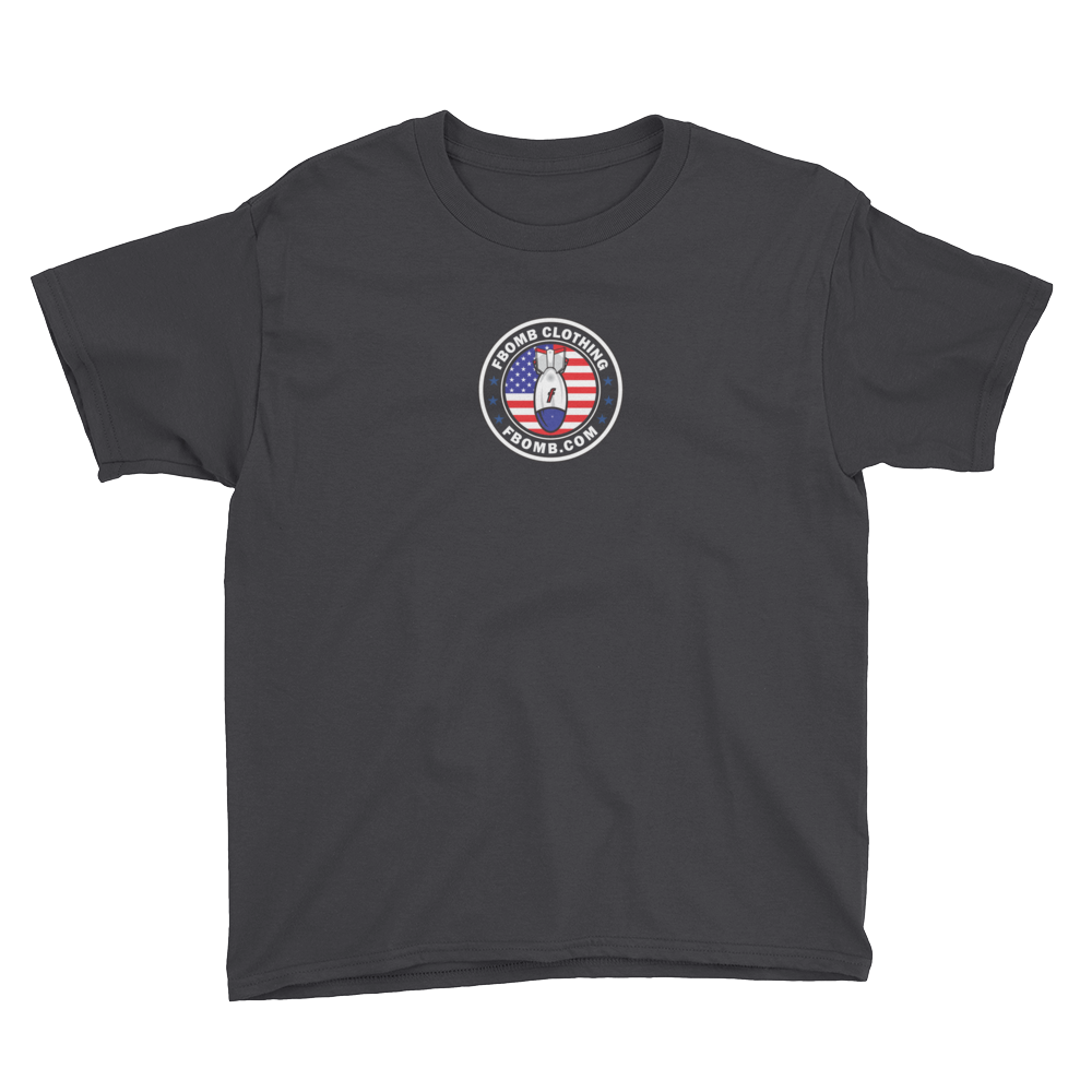 Youth Modern Patriot FBomb Dark Colored Short Sleeve T-Shirt