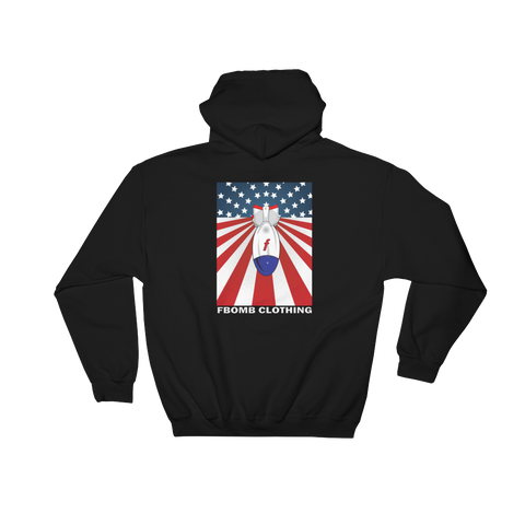 Modern Patriot FBomb Dark Colored Hooded Sweatshirt