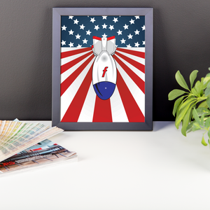 Modern Patriot FBomb Matte Framed poster