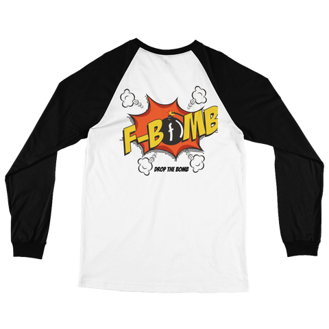Dreamlove Cartoon FBomb Long Sleeve Baseball T-Shirt