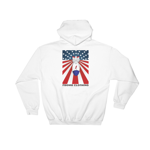 Modern Patriot FBomb Light Colored Hooded Sweatshirt
